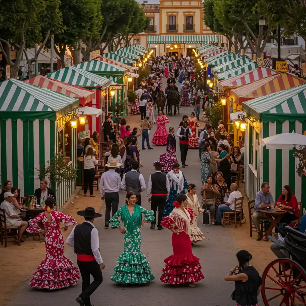 Участници на Feria de Abril в Севиля