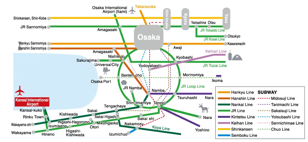Kansai Airport Railway Map